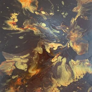 Golden Cascade 59 x 79 x 4 cms