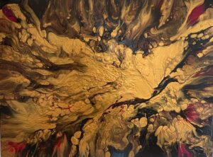 Golden Squall 79 x 59 x 4 cms