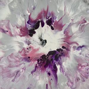 Pinks on Grey No. 2 60 x 60 x 4 cms