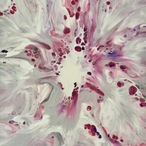 Pinks on Grey No. 3 75 x 50 x 4 cms