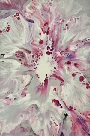 Pinks on Grey No. 3 75 x 50 x 4 cms