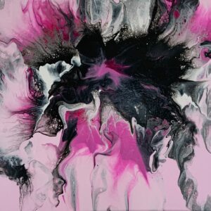 Plummeting Pinks 59 x 41 x 2 cms