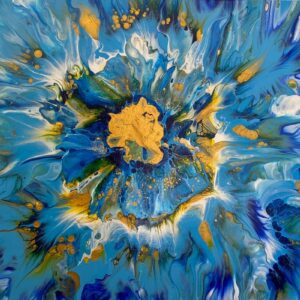 Blue Gold Gust 80 x 60 x 2 cms