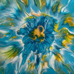 Turquoise Gold 60.5 x 50.5 x 2 cms