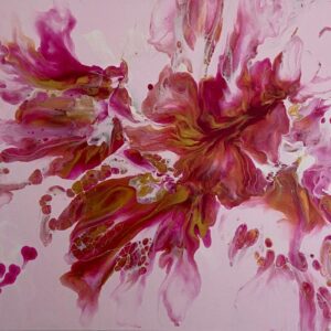 Pink and Gold Profusion 80 x 60 x 4cms