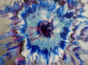Silver Vortex 59.5 x 79.5 x 2cms