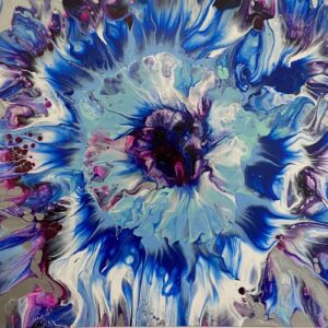 Silver Vortex 59.5 x 79.5 x 2cms