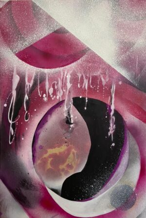 Pink Orb 91 x 61 x 2 cms
