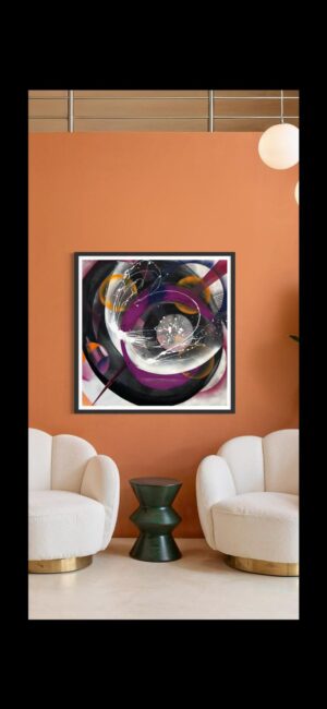 Orbital Waltz 100 x 100 x 2cms